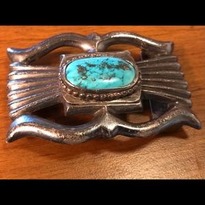 Vintage Turquoise Belt Buckle